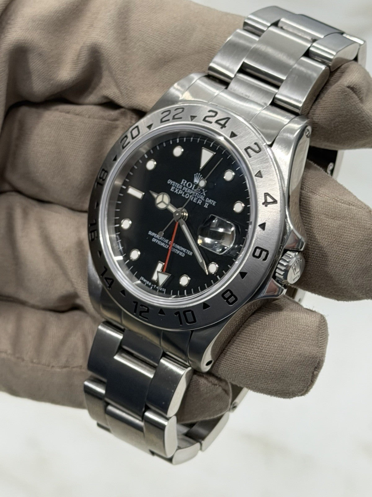 Rolex Explorer II Stainless Steel Black Dial 40mm Automatic Men's Watch 16570