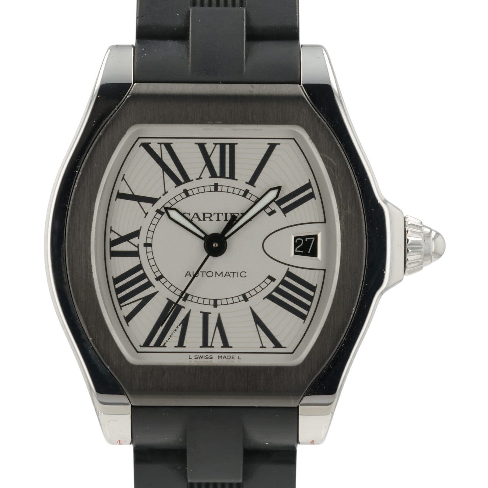 Cartier Roadster Silver Dial Stainless Steel 46x45mm Automatic Mens W6206018