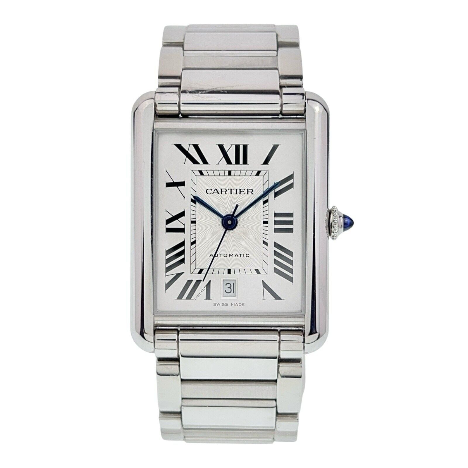 Cartier Tank Solo XL Steel Silver Color Dial 31mm Automatic Men’s Watch WSTA0053