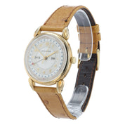 Movado Calendograph Silver Dial 14k Solid Gold 34mm Manual Wind Unisex 44823