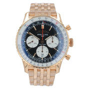 Breitling Navitimer 1 B01 18k Rose Gold Black Dial 43mm Automatic Men’s RB0138