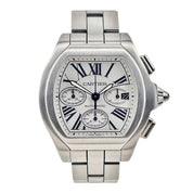 Cartier Roadster XL Chronograph Auto Silver Dial 3405 Stainless Steel Watch