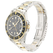 Rolex GMT Master Black Dial Gold & Steel 40mm Automatic Men's Watch 16713