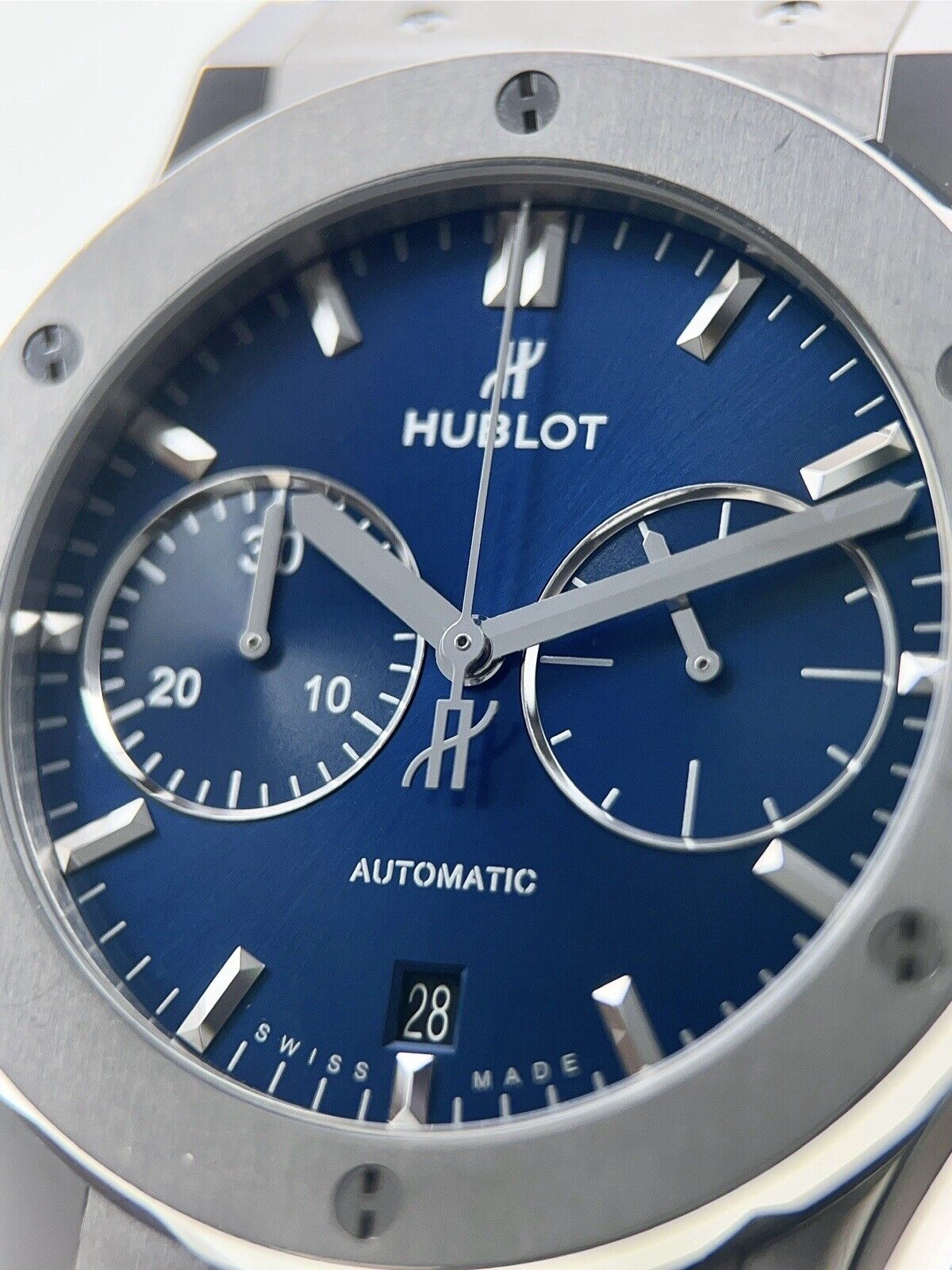 Hublot Classic Fusion Titanium Blue 45mm Automatic Men’s Watch 521.NX.7170.LR