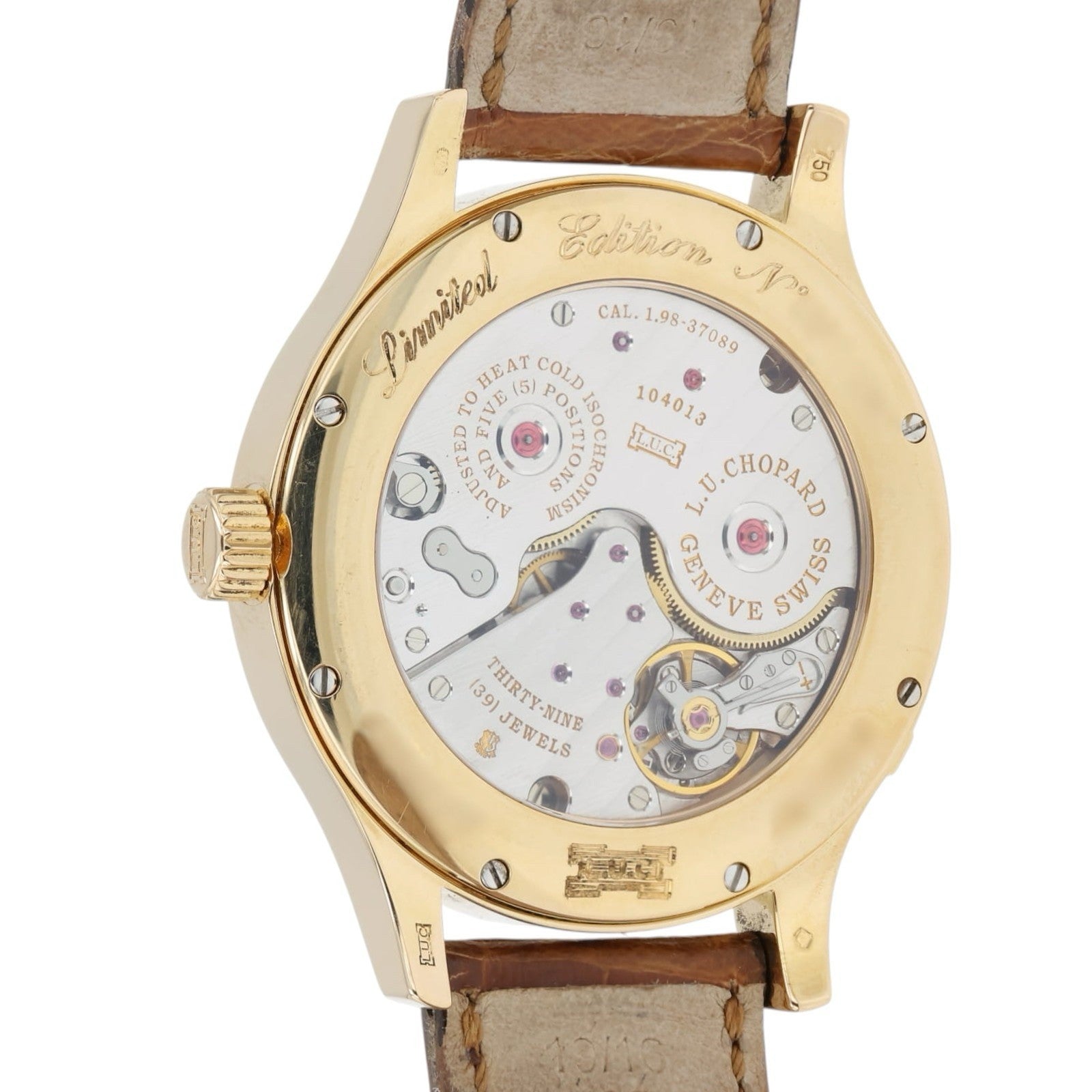 Chopard LUC Silver Dial 18k Yellow Gold 40mm Manual Wind Men’s Watch 17/1874