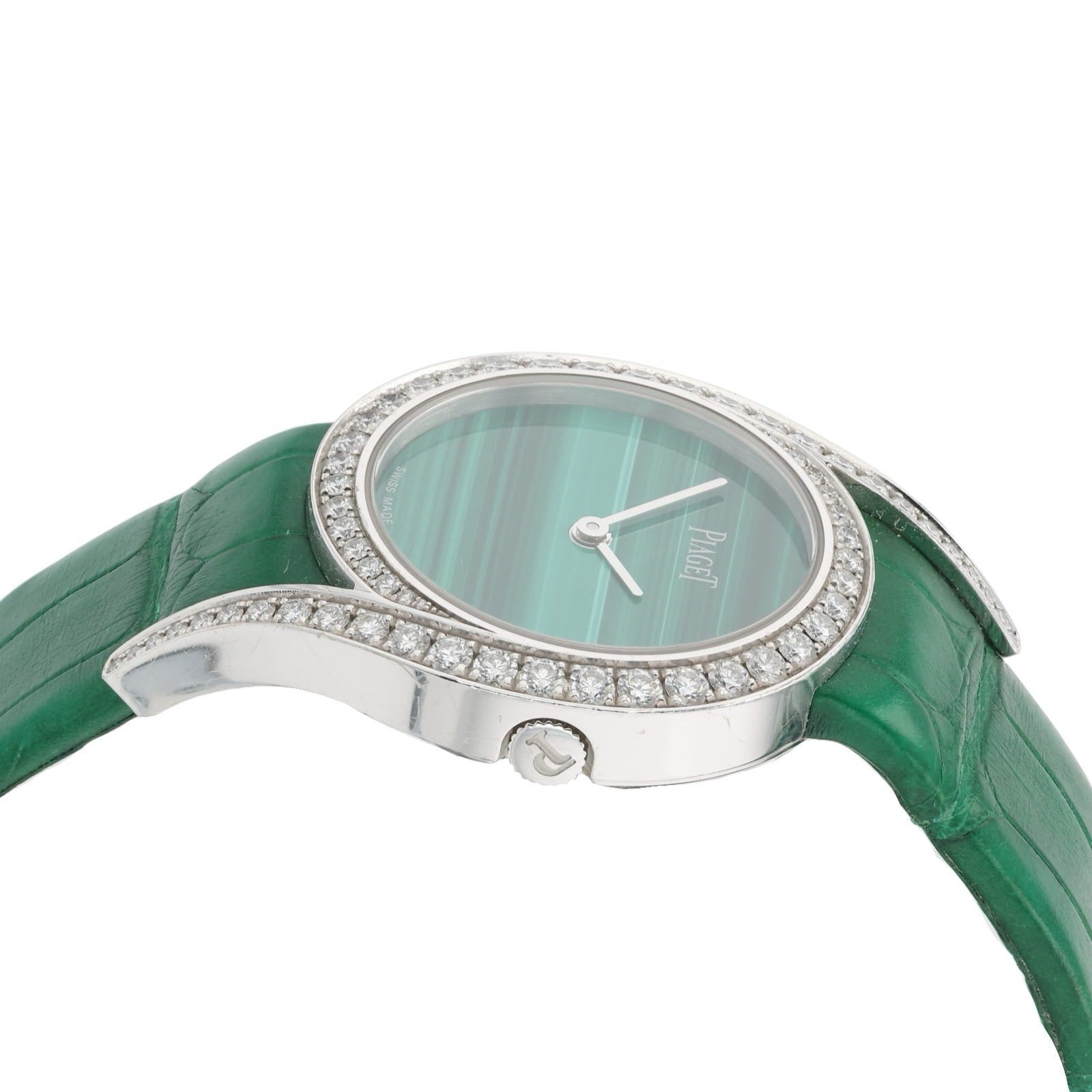 Piaget Limelight 18k White Gold Malachite Green 32mm Ladies Watch G0A43160