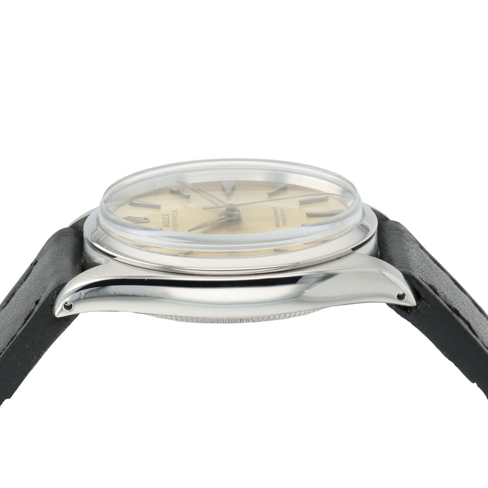 Rolex Oyster Perpetual Champagne Dial Stainless Steel 34mm Automatic Mens 1002