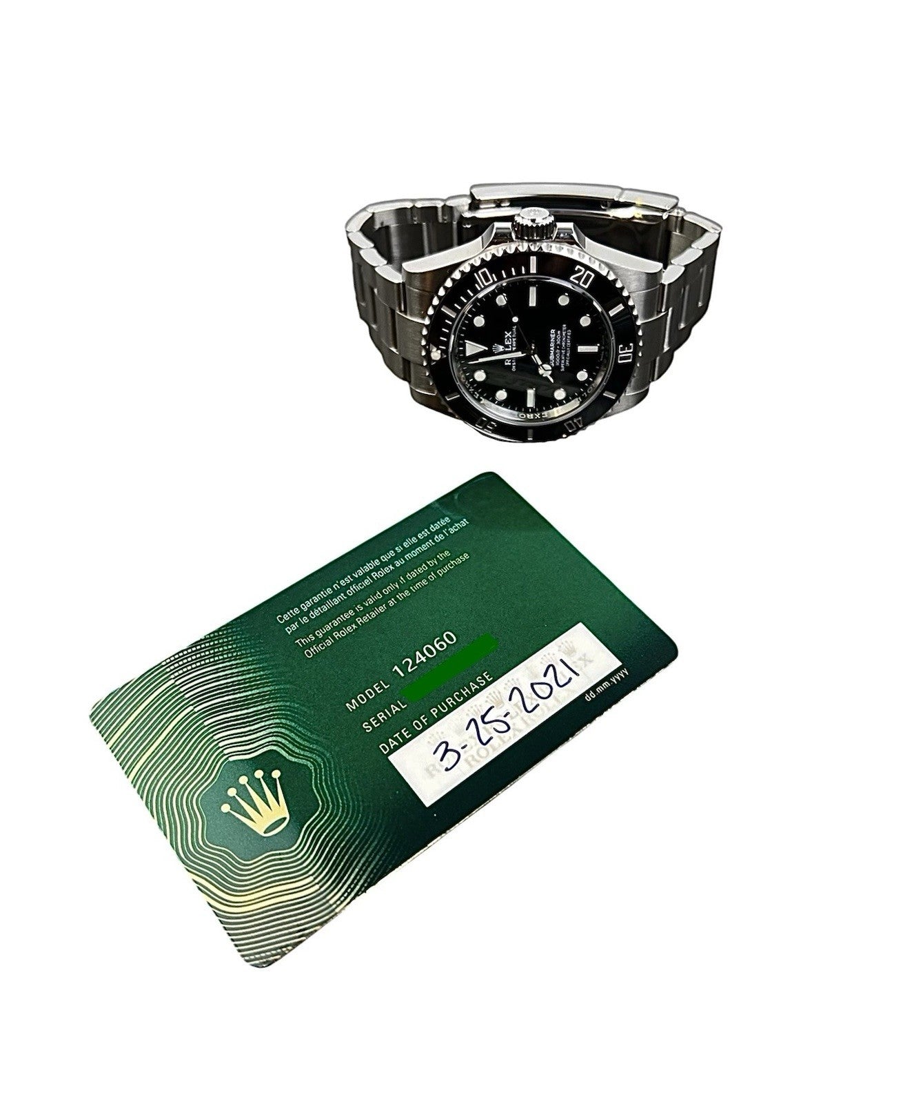 2021 Rolex Submariner Black Dial Stainless Steel 41mm Auto Men’s Watch 124060