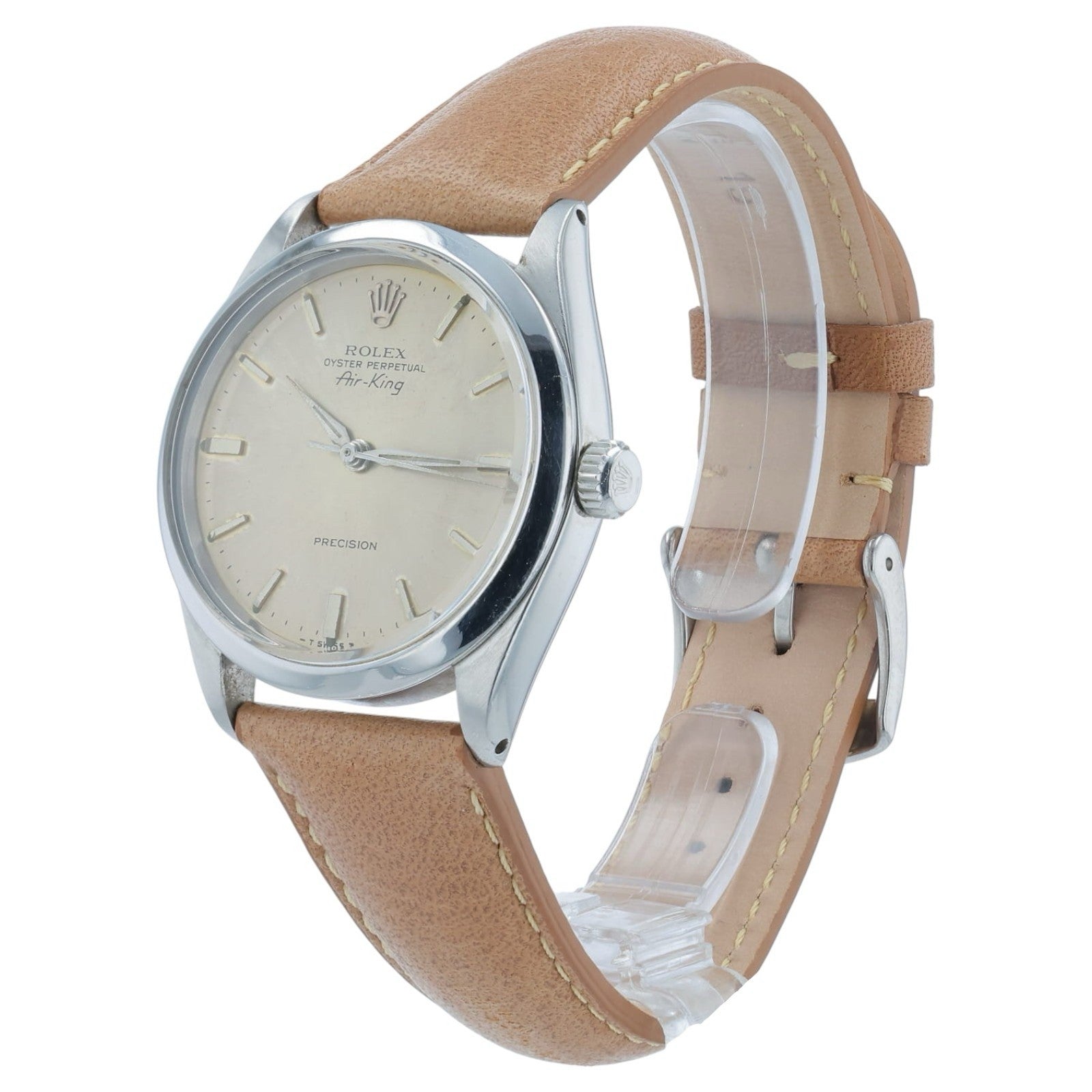 Rolex Air King Stainless Steel Champagne Dial 34mm Automatic Men’s Watch 5500