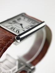 Cartier Tank Solo Stainless Steel Silver Dial 27mm Quartz Men’s Watch W5200003