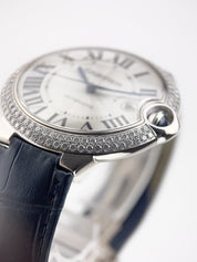 Cartier Ballon Bleu 18k White Gold Silver Dial 42mm Automatic Men’s WE9009Z3
