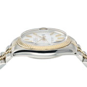 Rolex Two Tone Datejust White Dial Gold & Steel 36mm Automatic Men’s Watch 16013
