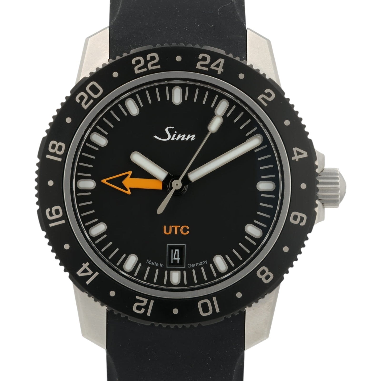Sinn St Sa UTC Black Dial Stainless Steel 41mm Automatic Mens Watch 105