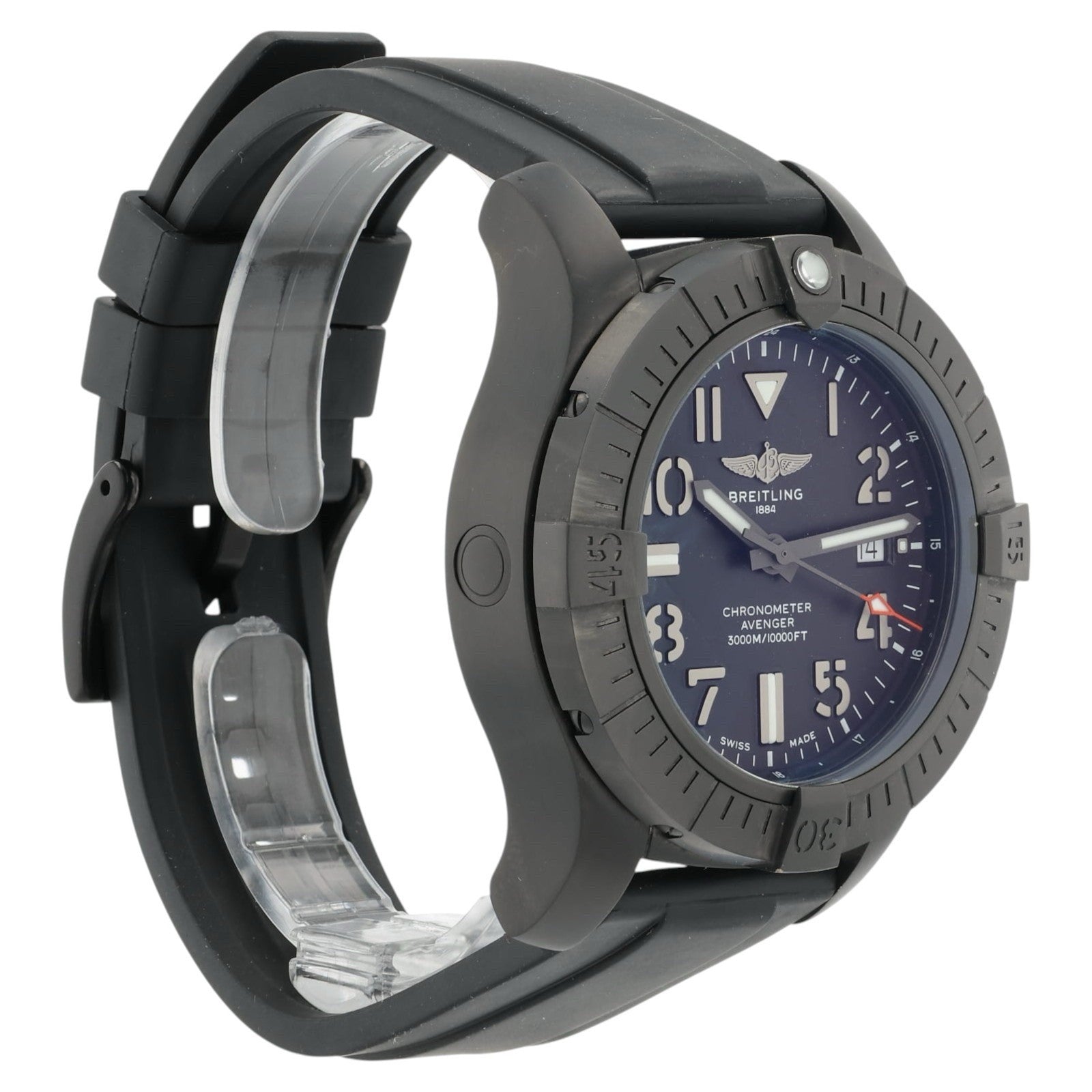 Breitling Avenger Black Dial Titanium 45mm Automatic Movement Mens Watch V17319