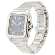 Cartier Santos Blue Dial Stainless Steel 39x40mm Automatic Mens Watch WSSA0030