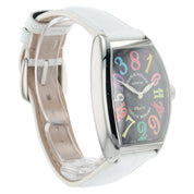Franck Muller Crazy Hour Steel Black Dial 32mm Automatic Mens 5850 CH COL RM