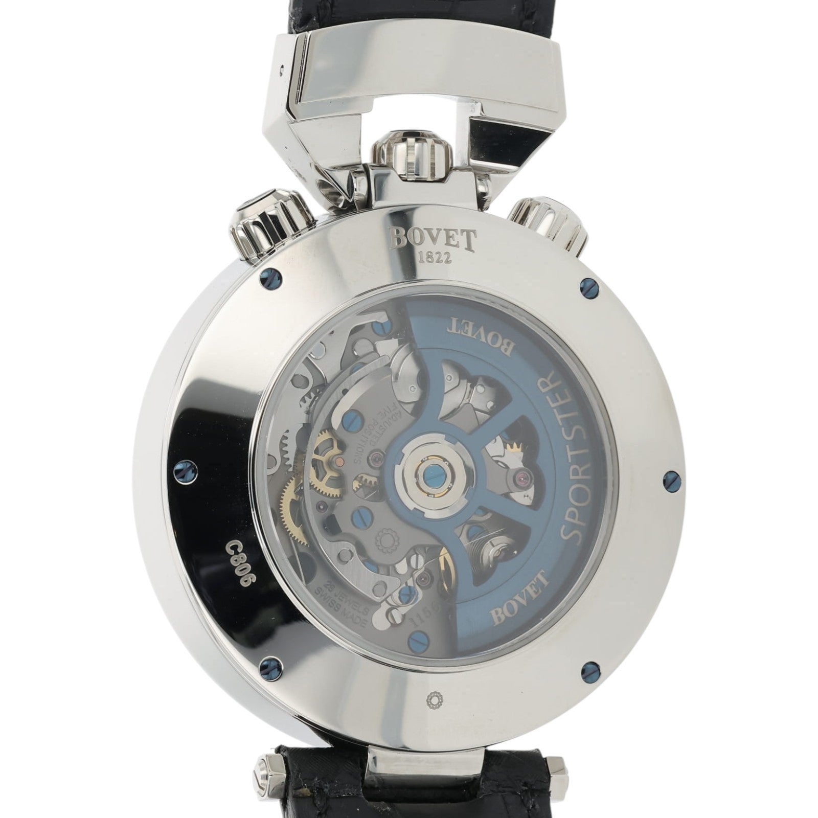 NEW 2025 Bovet Sportster Saguaro Steel Blue Dial 46mm Auto Men's Watch SP0477