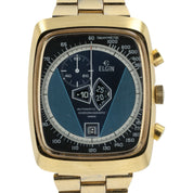 Elgin Jump Hour Blue Dial Steel 45x36mm Automatic Movement Mens WW2109024LC