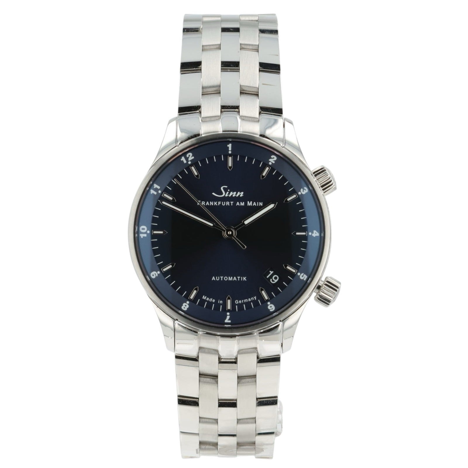 Sinn B Frankfurt Blue Dial Stainless Steel 34mm Automatic Men’s Watch 6033