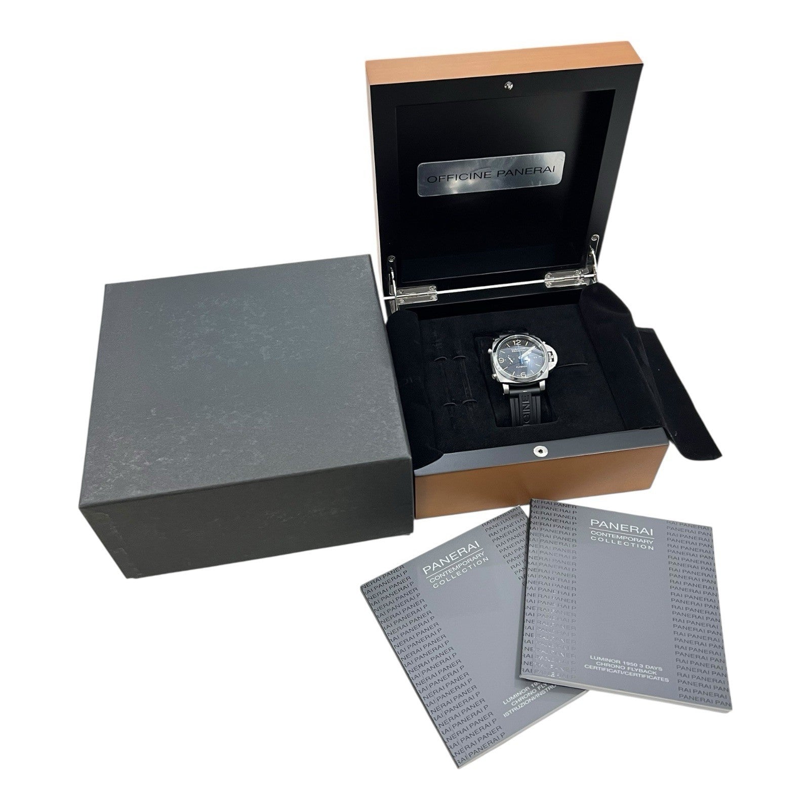 Panerai Luminor Flyback Black Dial Stainless 44mm Automatic Men’s Watch PAM00524