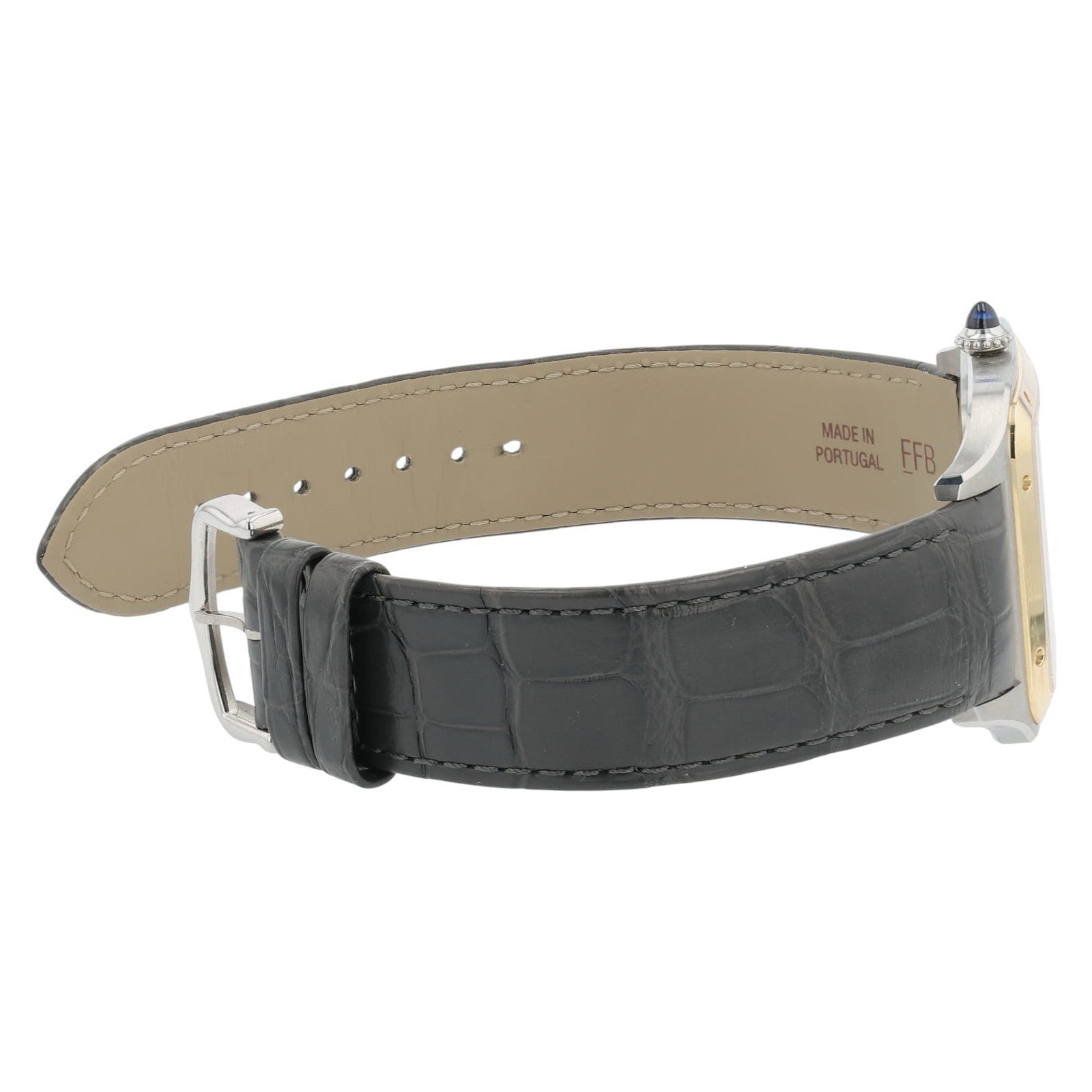 Cartier Santos Dumont Gold & Steel Silver Dial Manual Wind Men's Watch W2SA0034