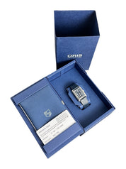 Oris Rectangular Stainless Steel Blue Dial 25x38mm Automatic Men's Watch 7783