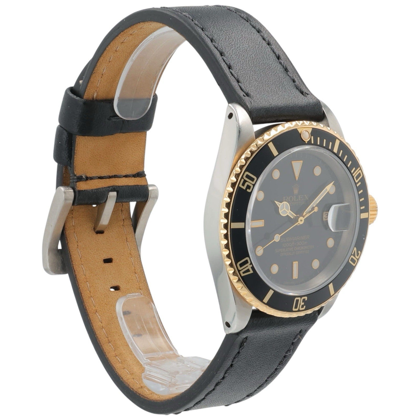 Rolex Submariner Gold & Steel Black Dial 40mm Automatic Men’s Watch 16613LN