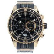 Ulysse Nardin Marine Diver Black Dial 18k Rose Gold 43mm Automatic Mens 1502-151