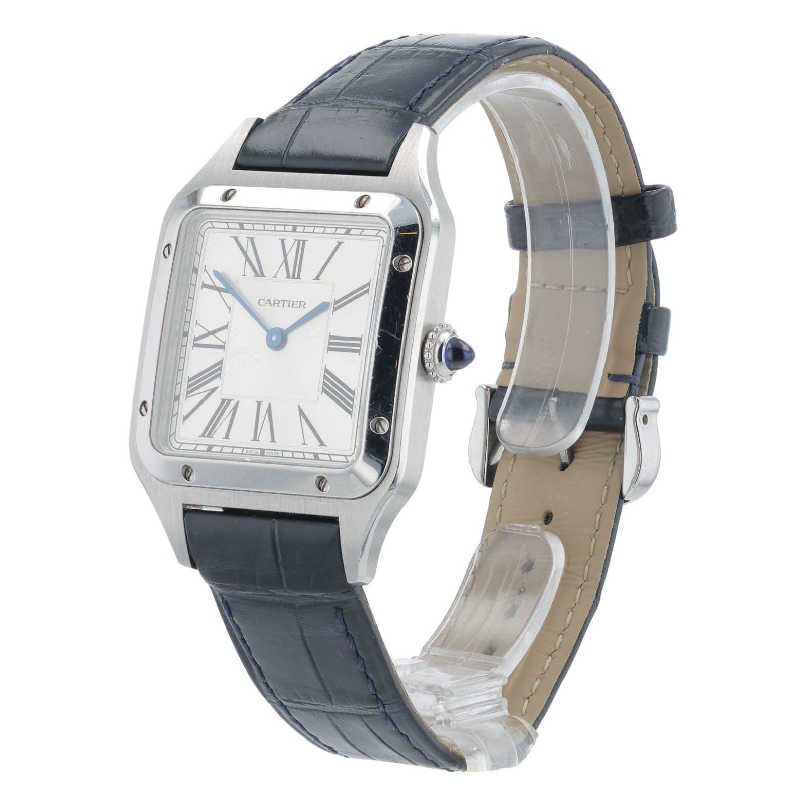 Cartier Santos Dumont Stainless Steel Silver Dial Quartz Men’s Watch WSSA0085