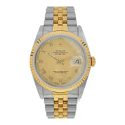 1989 Rolex Datejust 36mm Automatic 18k Gold and Steel Men’s Watch 16233