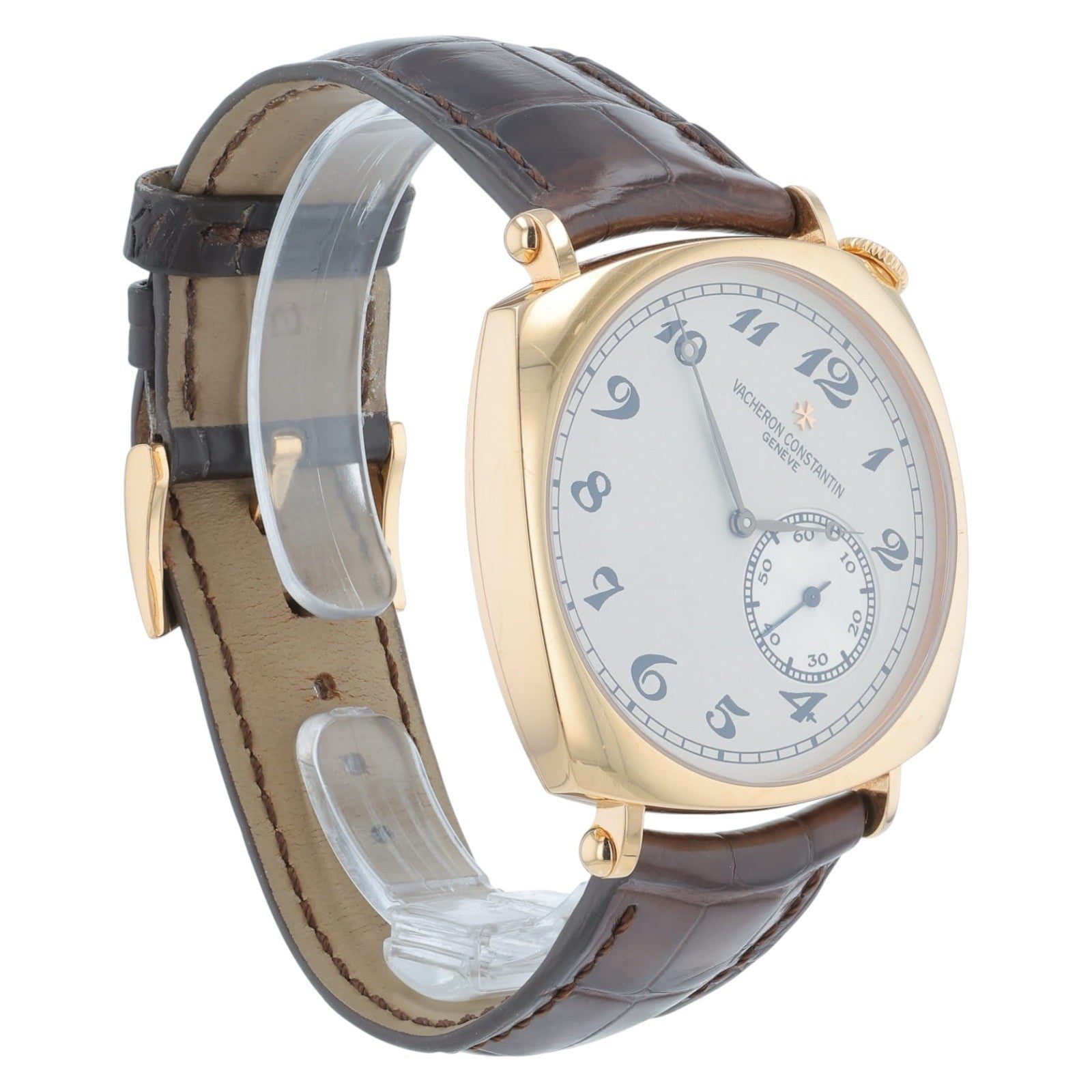 Vacheron Constantin 18k Rose Gold Silver Dial 40mm Manual Wind Mens Watch 82035