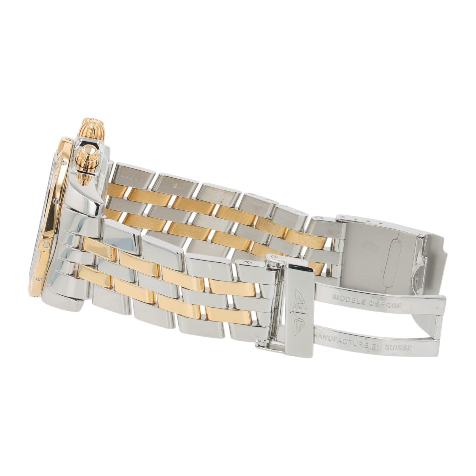 Breitling Chronomat 18k Rose Gold & Steel MOP Dial 44mm Automatic Men’s CB0110