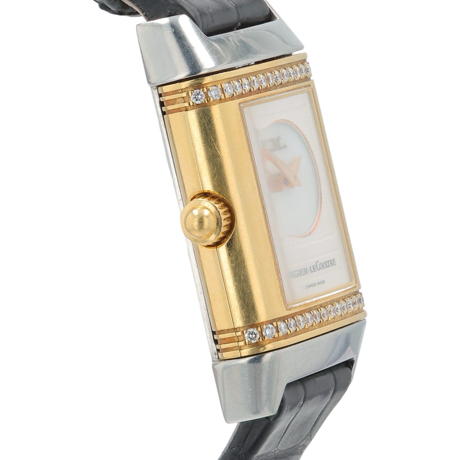 Jaeger LeCoultre Duetto 18k Yellow Gold Silver Dial 19x33mm Manual Wind 266.5.44