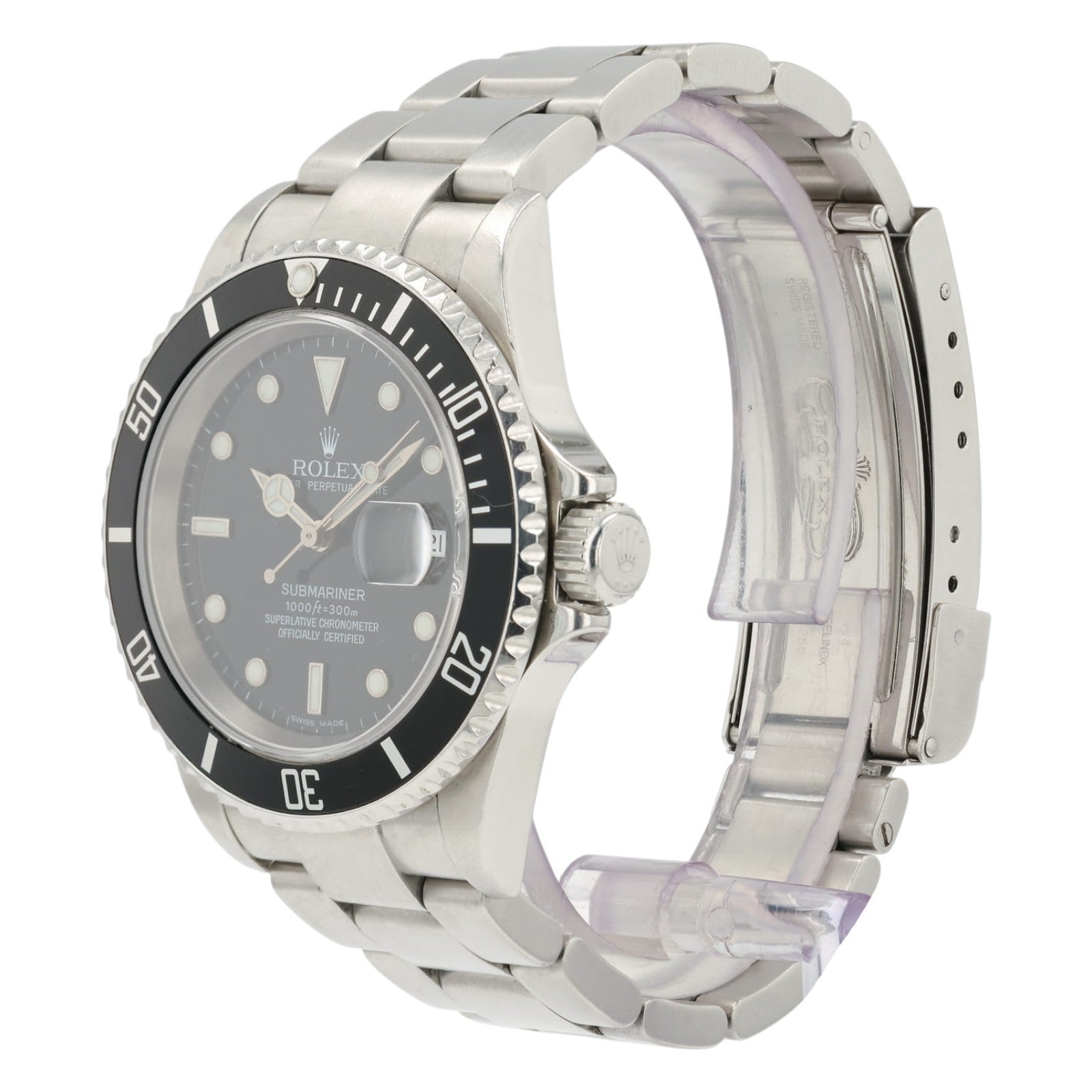 Rolex Submariner Black dial Stainless Steel 40mm Automatic Mens Watch 16610