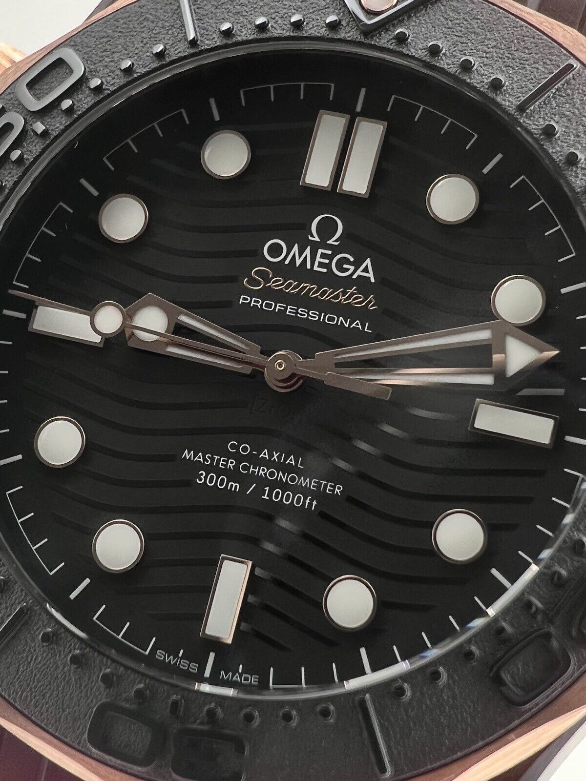 NEW 2023 OMEGA Seamaster Automatic Black Ceramic Rose Gold 210.62.44.20.01.001