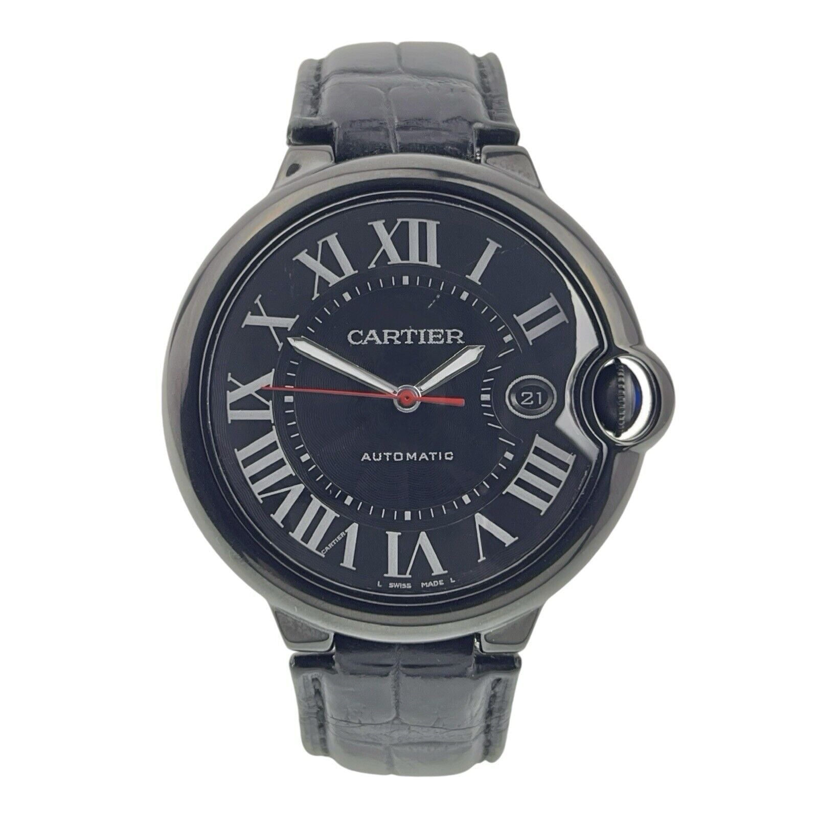 Cartier Ballon Bleu Stainless Steel PVD Black Dial 42mm Automatic Men’s WSBB015