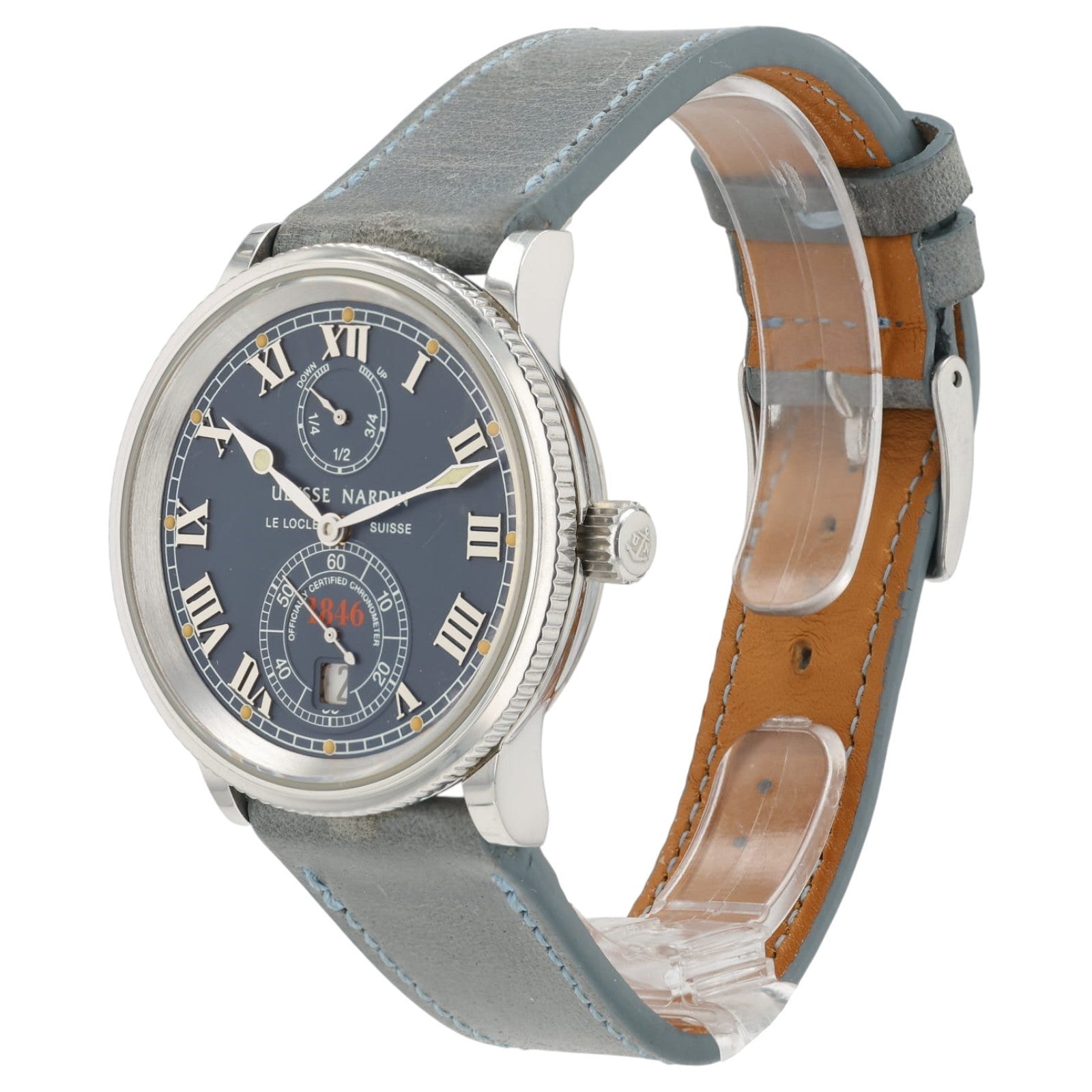 Ulysse Nardin Marine Chronometer Blue Dial Steel 38mm Automatic Mens 263-22