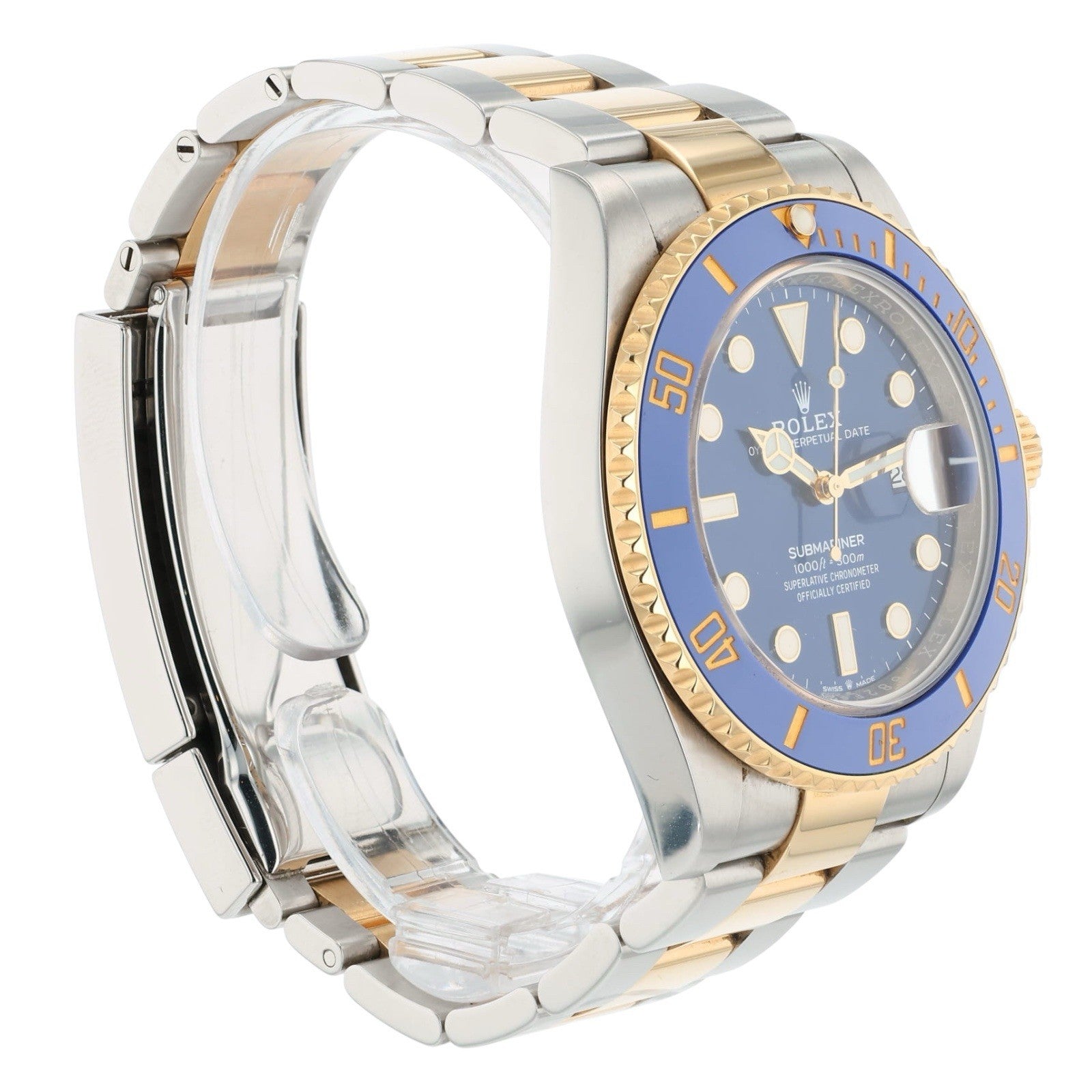 Rolex Submariner Date Gold & Steel Blue Dial 41mm Automatic Movement Mens 126613