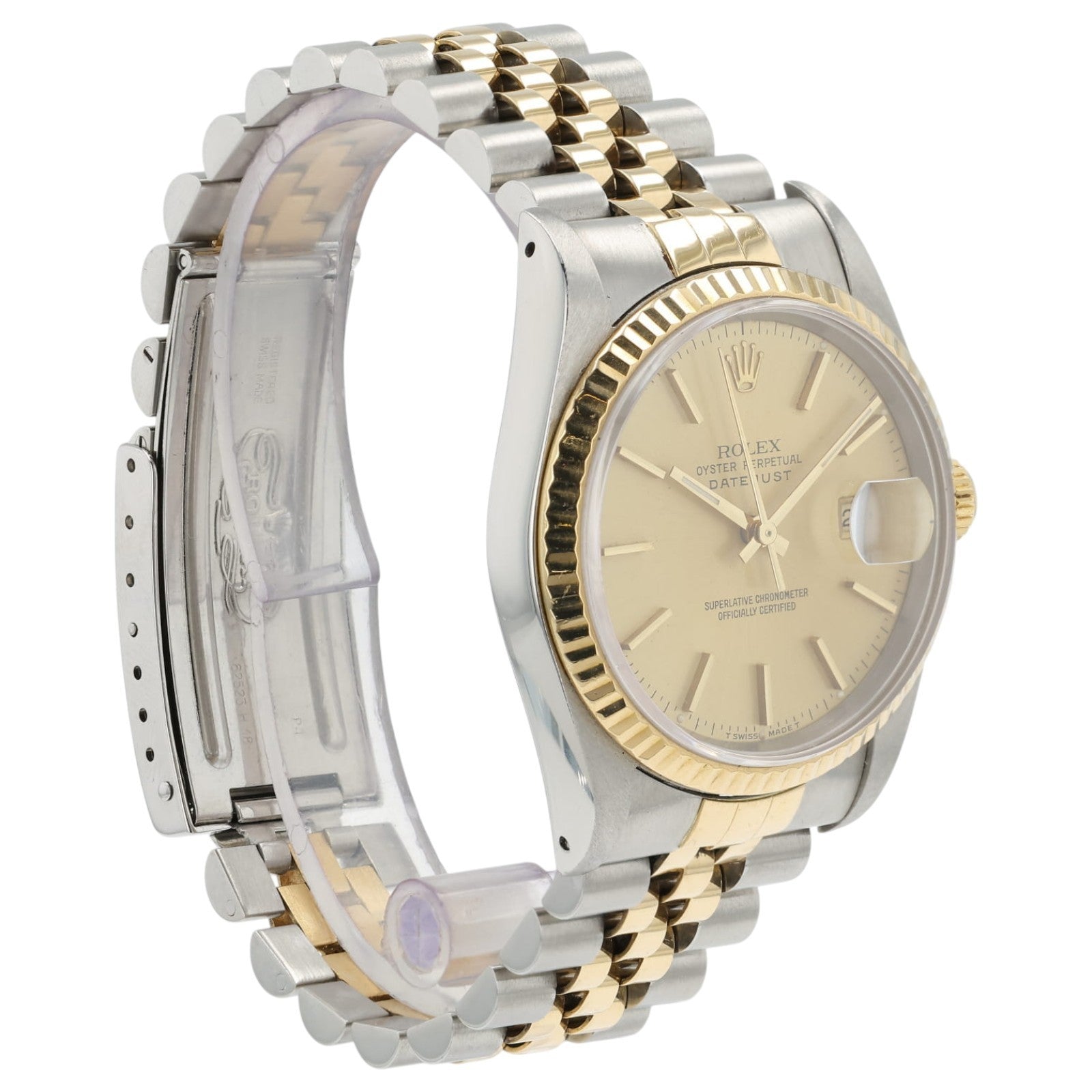 Rolex Datejust Champagne Dial 18K Yellow Gold and Steel 36mm Automatic 16233