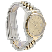 Rolex Datejust Champagne Dial 18K Yellow Gold and Steel 36mm Automatic 16233