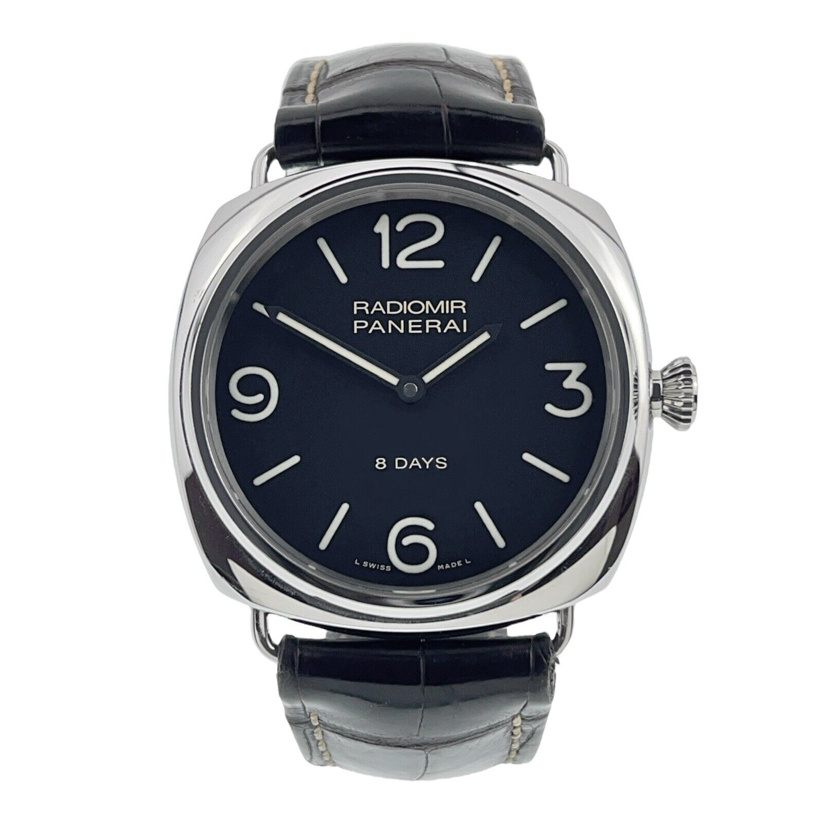 Panerai Radiomir 8 Days Steel Black Dial 45mm Manual Wind Men’s Watch PAM00610