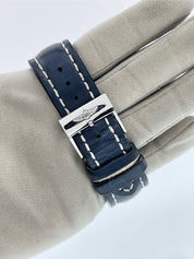 Breitling Transocean Stainless Steel Blue Dial 46mm Automatic Men's Watch AB0510