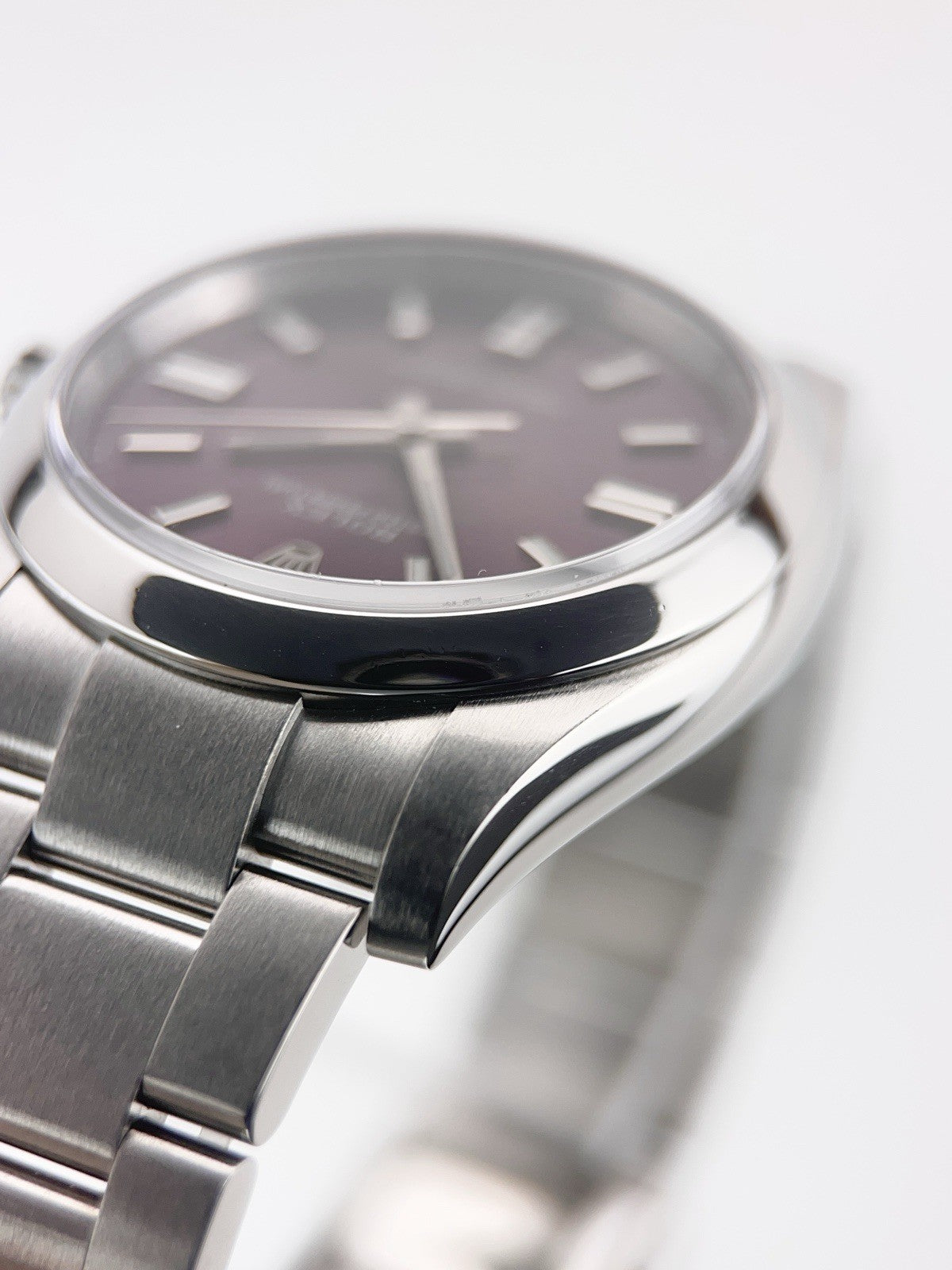 Rolex Oyster Perpetual Steel Purple Grape Dial 36mm Automatic Mens Watch 116000