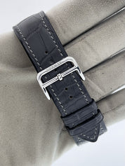 Hermes Arceau Stainless Steel Grey Black Dial 43mm Automatic Mens Watch AR8.810