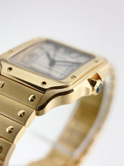 Cartier Santos Medium 18k Yellow Gold 35mm Automatic Men's Watch WGSA0030