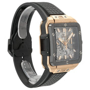 Hublot Square Big Bang Skeleton Dial 18k Rose Gold 42mm Automatic 821.OM.0180.RX