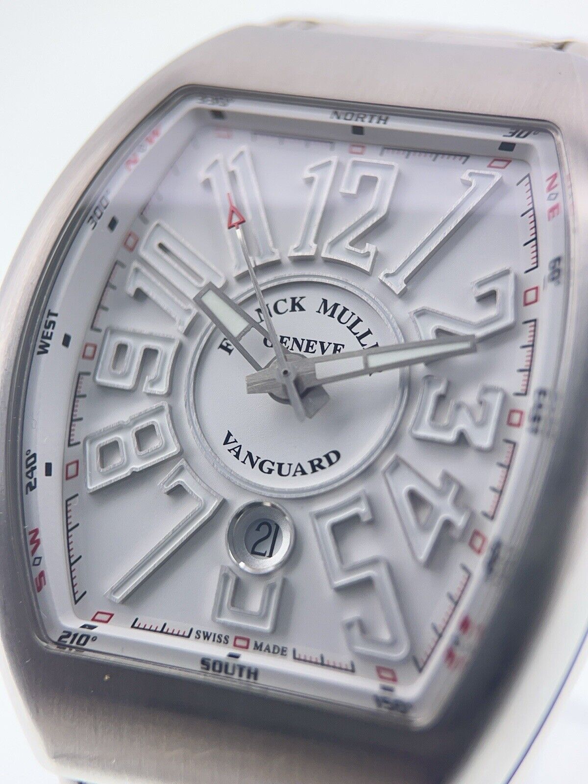 Franck Muller Vanguard Steel White Dial 45mm Automatic Mens Watch V45SCDT