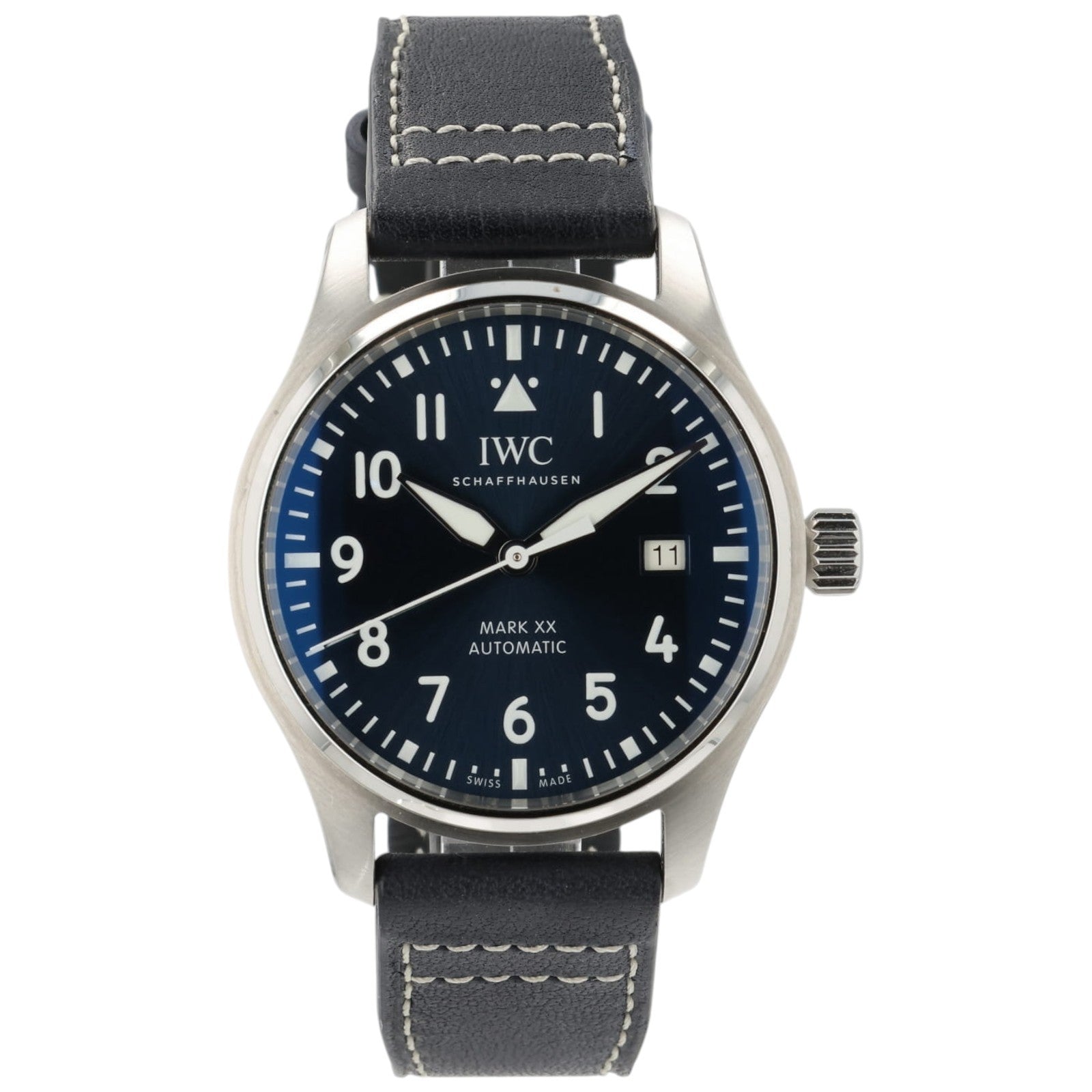 2026 IWC Mark XX Blue Dial Stainless Steel 40mm Automatic Mens Watch IW328203