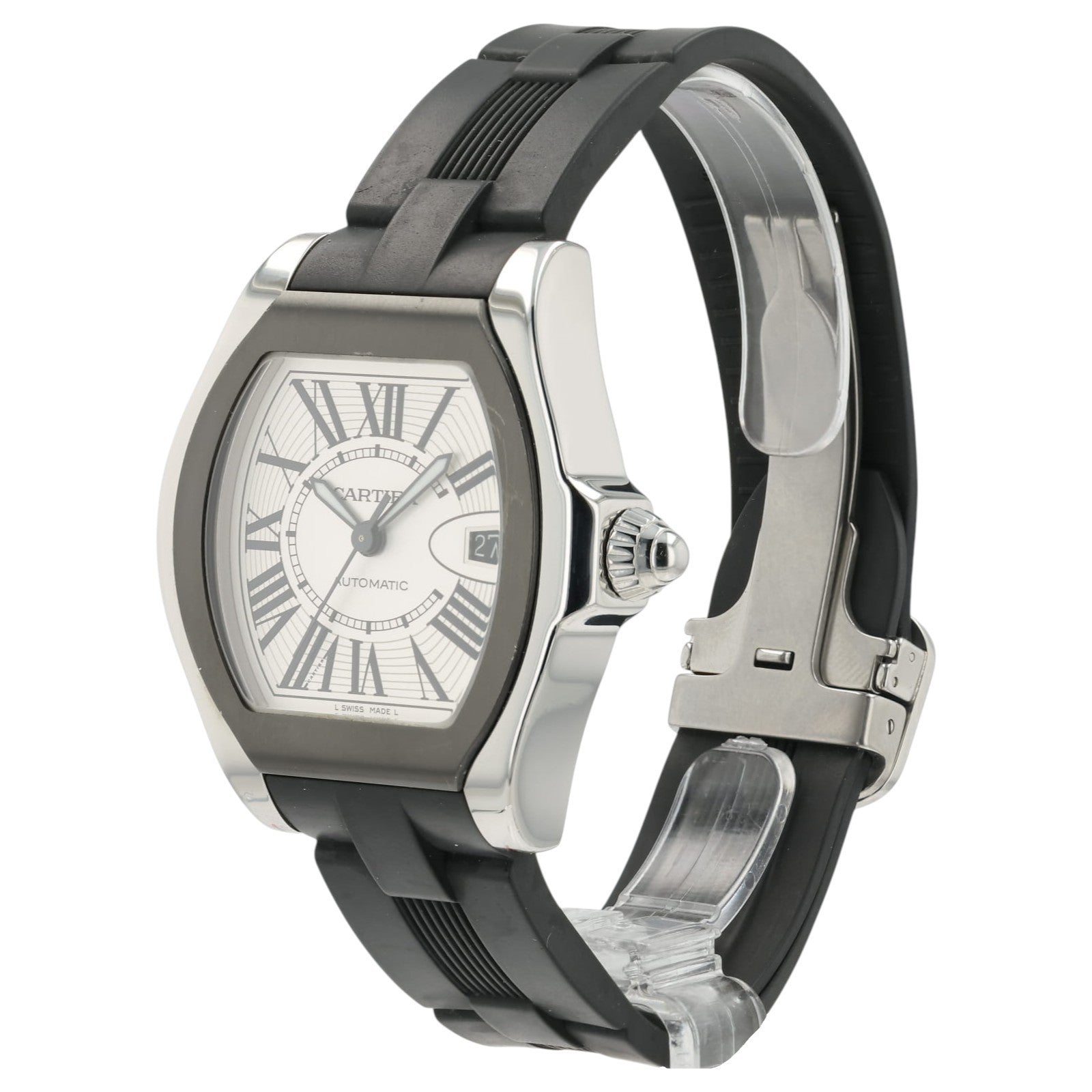 Cartier Roadster Silver Dial Stainless Steel 46x45mm Automatic Mens W6206018