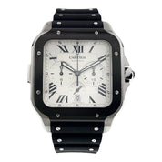 Cartier Santos Stainless Steel Silver Dial 43.3mm Automatic Mens Watch WSSA0017